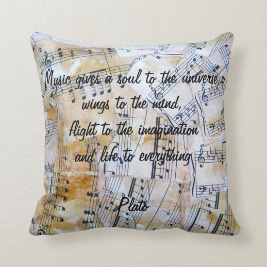 Music speaks pillow cushion