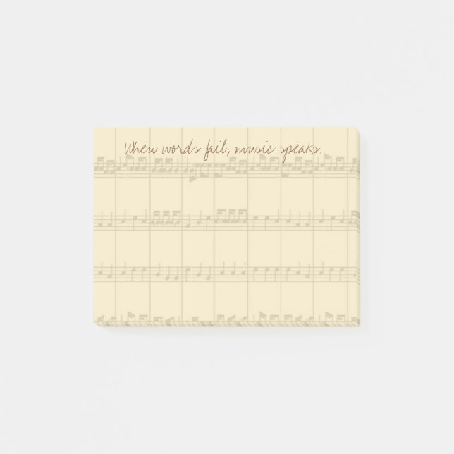 Music Speaks Post-it Notes (Front)