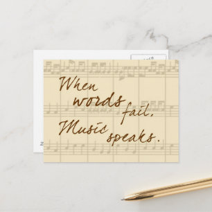 Music Speaks Postcard