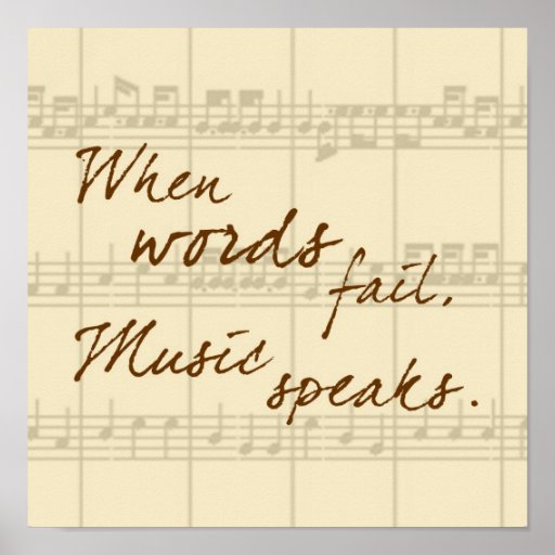 Music Speaks Poster | Zazzle