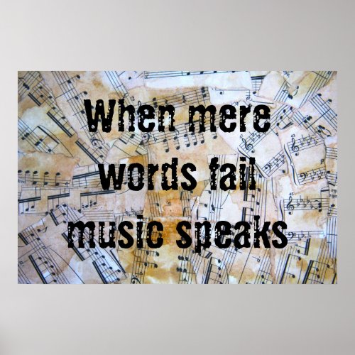 Music speaks poster