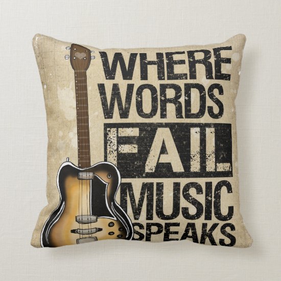 Music Speaks Throw Pillow