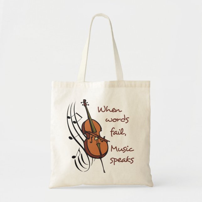 Music Speaks Tote Bag (Front)