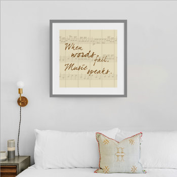 Music Speaks Unframed Poster by PawsitiveDesigns at Zazzle