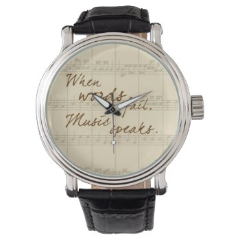 Music Speaks Watch by PawsitiveDesigns at Zazzle