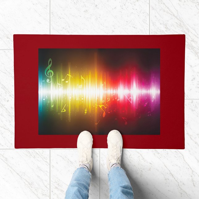 Music Spectrum Soundwave Vibrant Audio Visualizer  Doormat (Creator Uploaded)