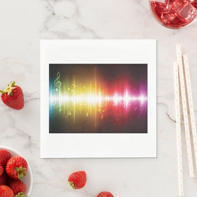 Music Spectrum Soundwave Vibrant Audio Visualizer  Napkins (Creator Uploaded)