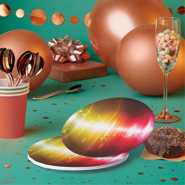 Music Spectrum Soundwave Vibrant Audio Visualizer  Paper Plates (Creator Uploaded)