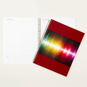 Music Spectrum Soundwave Vibrant Audio Visualizer Planner