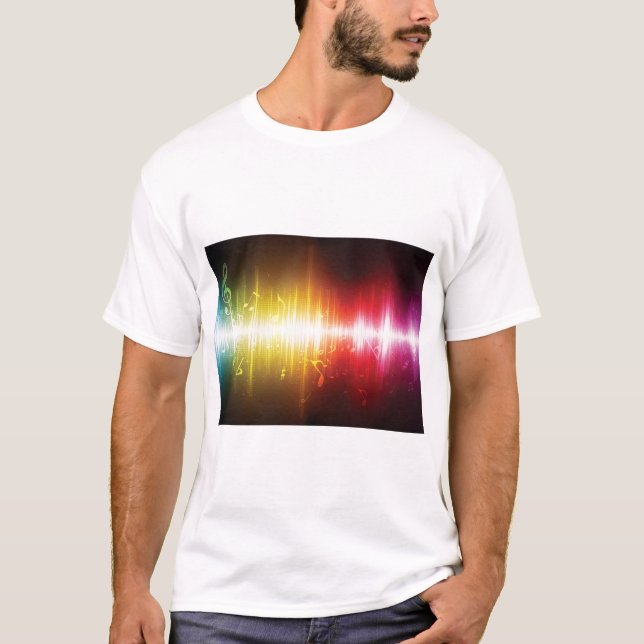Music Spectrum Soundwave Vibrant Audio Visualizer  T-Shirt (Front)