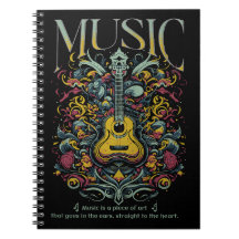 Music Spiral Notebook Guitar