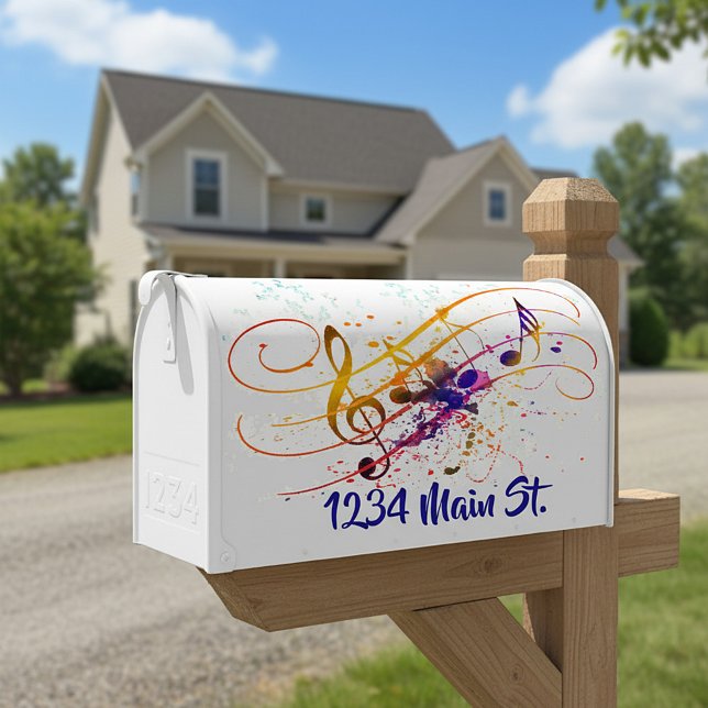 Music splatter mailbox sticker (Creator Uploaded)