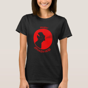 Music Spoken Here Vinyl Record Singer Red T-Shirt