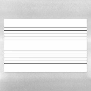 Music Staff Staves Lines System Blank Empty Magnetic Dry Erase Sheet