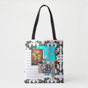 Music staff  tote bag