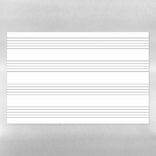Music Staff (with 4 Blank Empty Staves) Magnetic Dry Erase Sheet