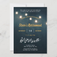 Music Stage Retirement Flat Announcement Card