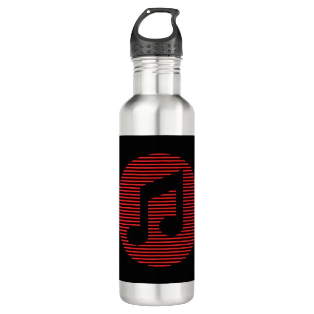 Music Stainless Steel Water Bottle (Front)