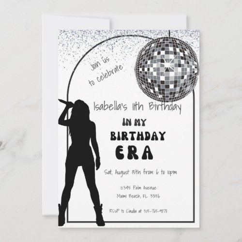 Music Star In Her Birthday Era Birthday Invitation