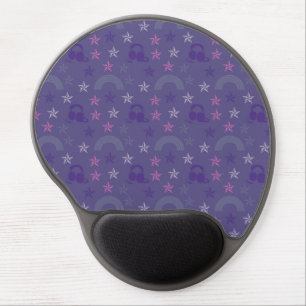 music stars blue gel mouse pad