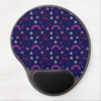 music stars navy gel mouse pad