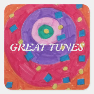 MUSIC STICKERS BY ARTIST PAULA REILLY.