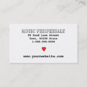 Music Store Business Card (Back)