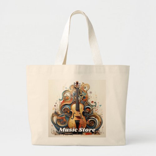 Music Store Music lessons Large Tote Bag