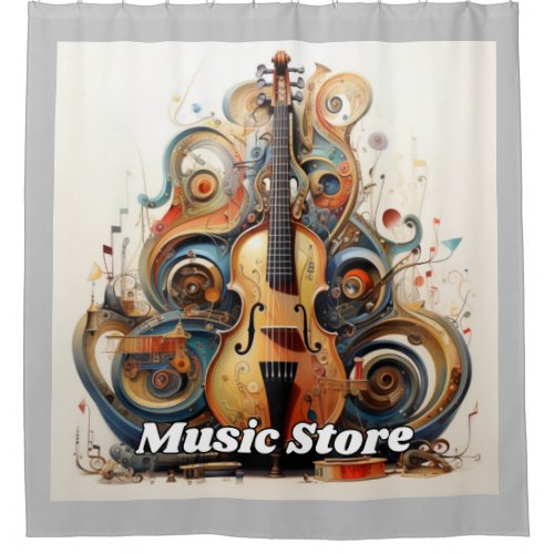 Music Store Music lessons Shower Curtain