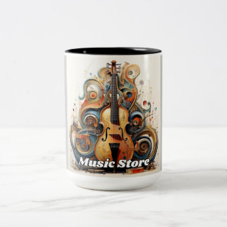 Music Store Music lessons Two-Tone Coffee Mug
