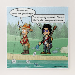 Music Streaming Funny Pun Jigsaw Puzzle