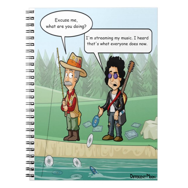Music Streaming Funny Pun Notebook (Front)