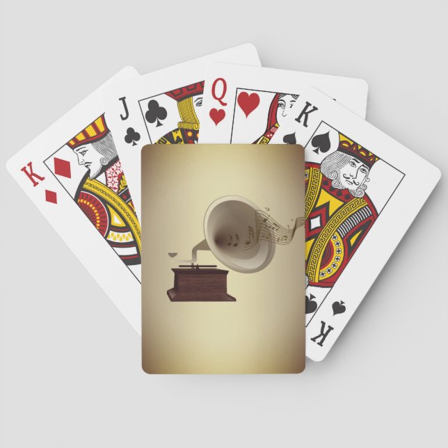 Music Streams from Gramophone Poker Cards (Back)