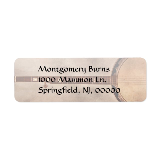 Music - String - Banjo Label (Front)