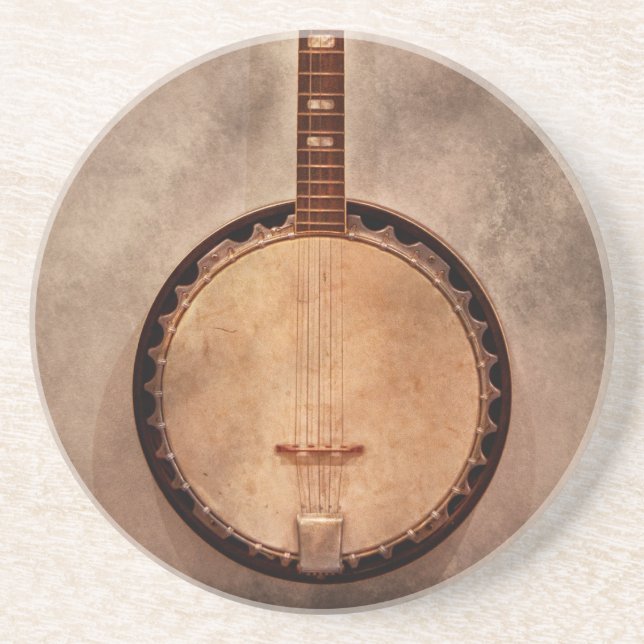 Music - String - Banjo Sandstone Coaster (Front)