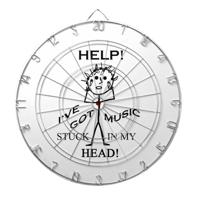 Music Stuck In My Head Dartboard (Front)