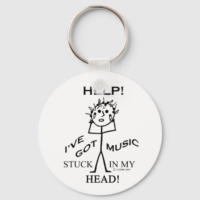 Music Stuck in My Head Keychain (Front)
