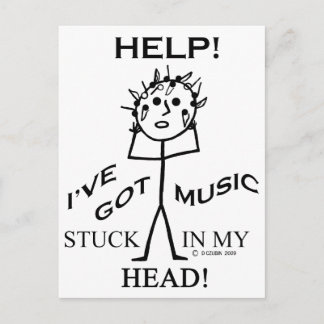 Music Stuck in My Head Postcard