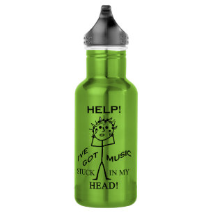 Music Stuck In My Head Stainless Steel Water Bottle