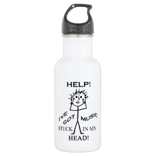 Music Stuck in My Head Stainless Steel Water Bottle