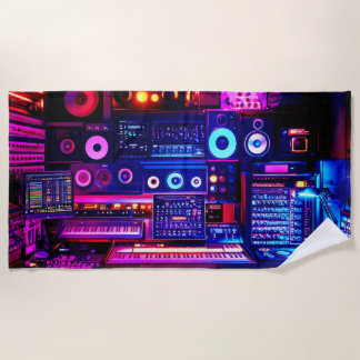 Music Studio Beach Towel
