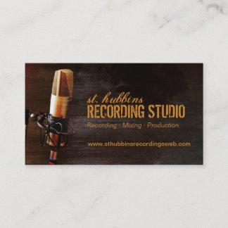 Music Studio Microphone Business Card