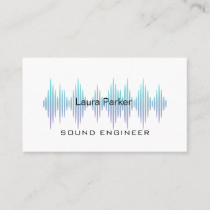 Music Studio Professional Sound Engineer Minimal B Business Card