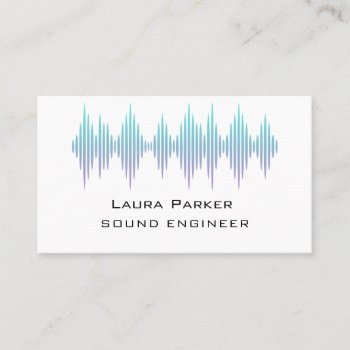 Music Studio Professional Sound Engineer Minimal B Business Card by tsrao100 at Zazzle
