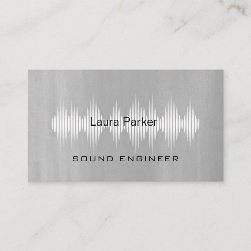 Music Studio Professional Sound Engineer Minimal B Business Card