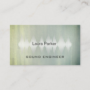 Music Studio Professional Sound Engineer Minimal B Business Card