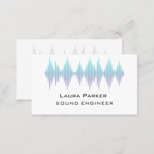 Music Studio Professional Sound Engineer Minimal B Business Card