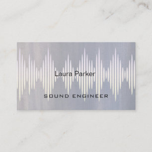 Music Studio Professional Sound Engineer Minimal B Business Card