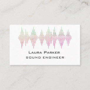 Music Studio Professional Sound Engineer Minimal B Business Card