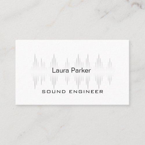 Music Studio Professional Sound Engineer Minimal Business Card